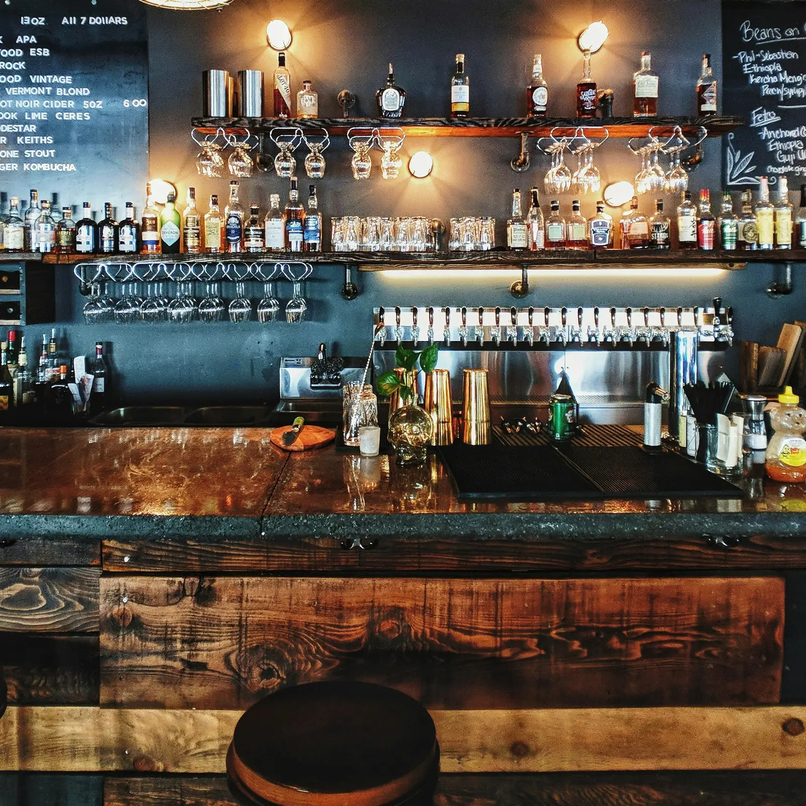 Detaljbild från restaurangens interiör